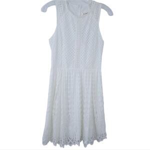 NEW Francesca's Miami Lace Dress, Off White XS Sleeveless Summer Dress